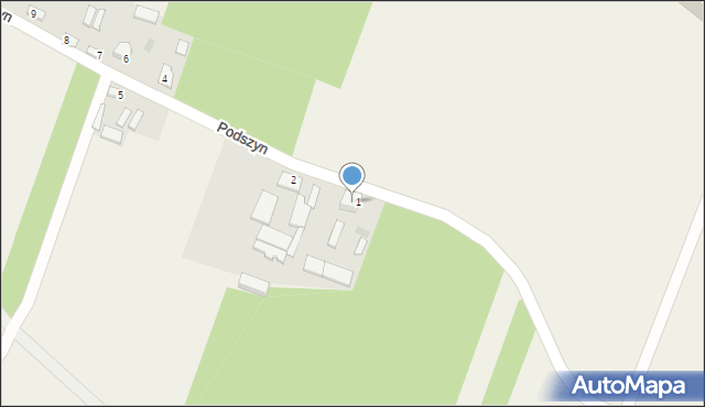 Podszyn, Podszyn, 1A, mapa Podszyn