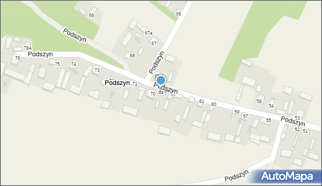Podszyn, Podszyn, 64, mapa Podszyn