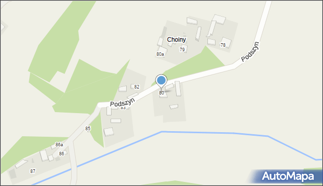 Podszyn, Podszyn, 80, mapa Podszyn