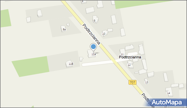 Podtrzcianna, Podtrzcianna, 11a, mapa Podtrzcianna
