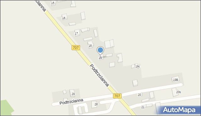 Podtrzcianna, Podtrzcianna, 19, mapa Podtrzcianna