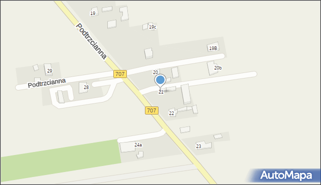 Podtrzcianna, Podtrzcianna, 21, mapa Podtrzcianna