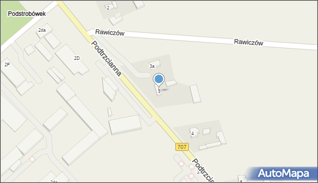 Podtrzcianna, Podtrzcianna, 3, mapa Podtrzcianna