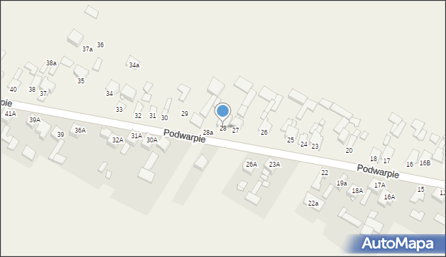 Podwarpie, Podwarpie, 28, mapa Podwarpie