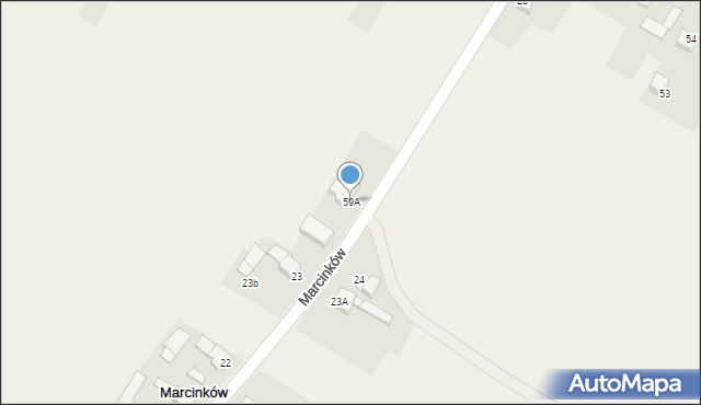 Podwarpie, Podwarpie, 59A, mapa Podwarpie