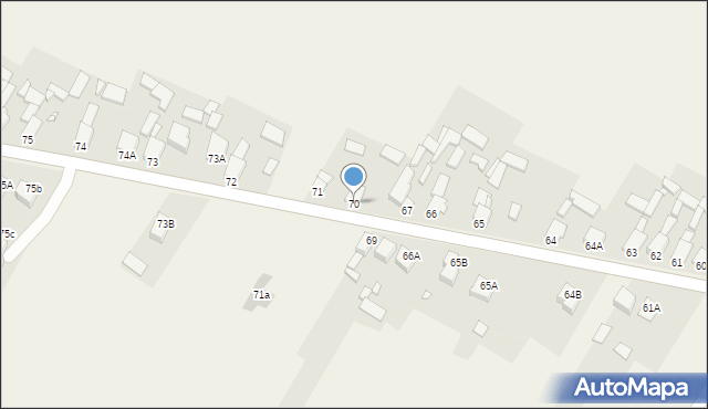 Podwarpie, Podwarpie, 70, mapa Podwarpie