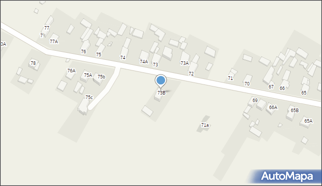 Podwarpie, Podwarpie, 73B, mapa Podwarpie