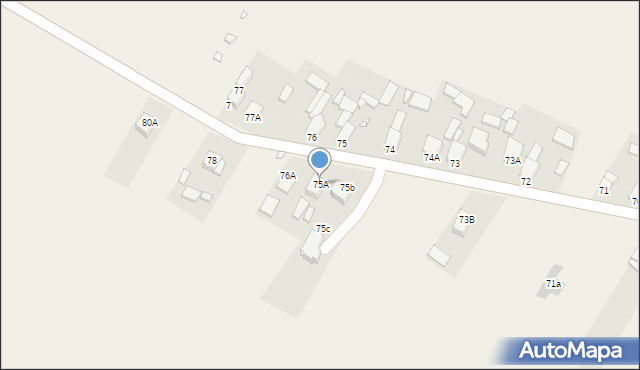 Podwarpie, Podwarpie, 75A, mapa Podwarpie