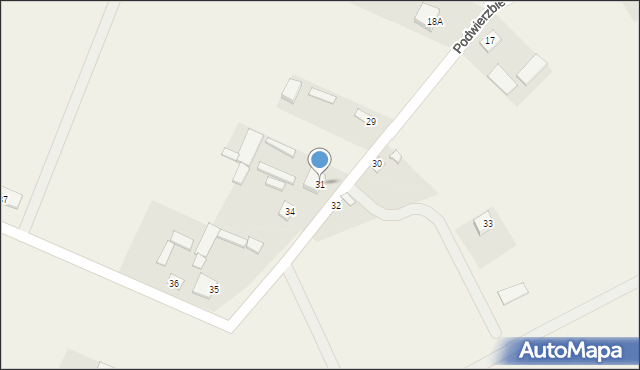 Podwierzbie, Podwierzbie, 31, mapa Podwierzbie