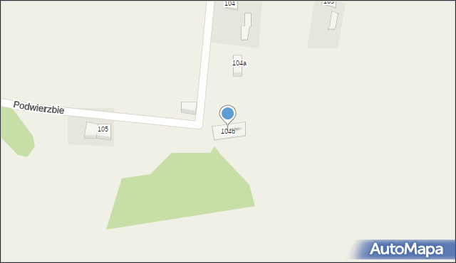 Podwierzbie, Podwierzbie, 104b, mapa Podwierzbie