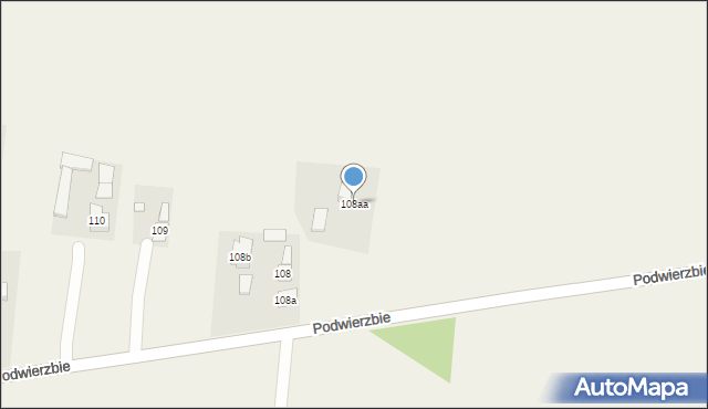 Podwierzbie, Podwierzbie, 108aa, mapa Podwierzbie