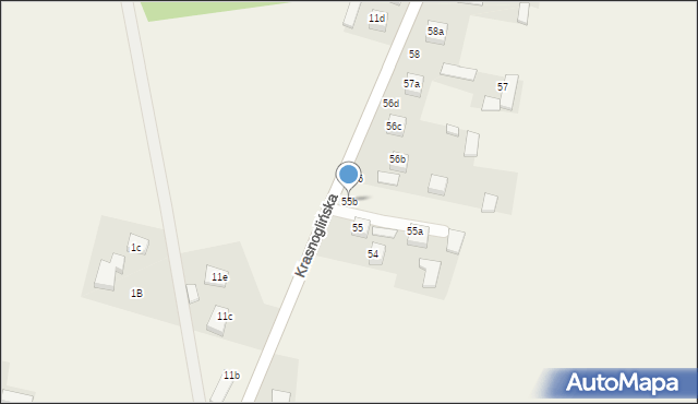 Podwierzbie, Podwierzbie, 55b, mapa Podwierzbie