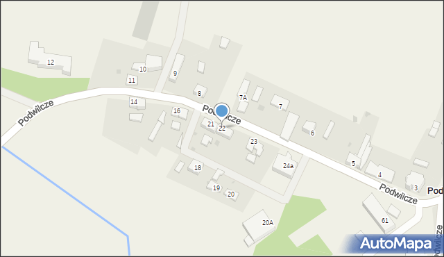 Podwilcze, Podwilcze, 22, mapa Podwilcze