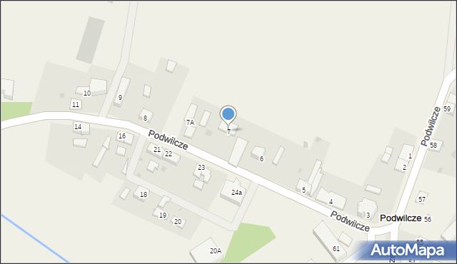Podwilcze, Podwilcze, 7, mapa Podwilcze