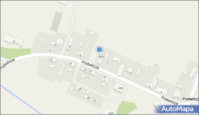 Podwilcze, Podwilcze, 7A, mapa Podwilcze