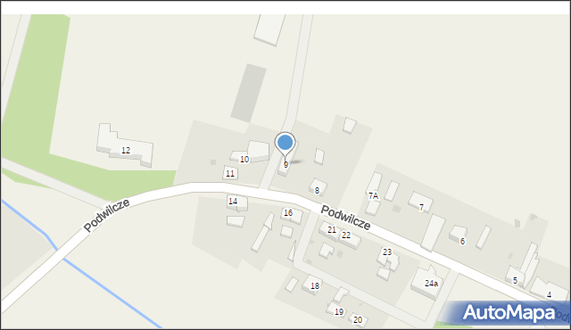 Podwilcze, Podwilcze, 9, mapa Podwilcze