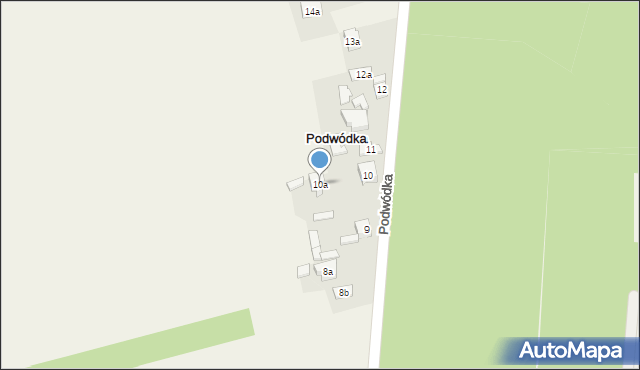 Podwódka, Podwódka, 10a, mapa Podwódka