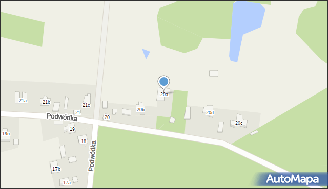 Podwódka, Podwódka, 20a, mapa Podwódka