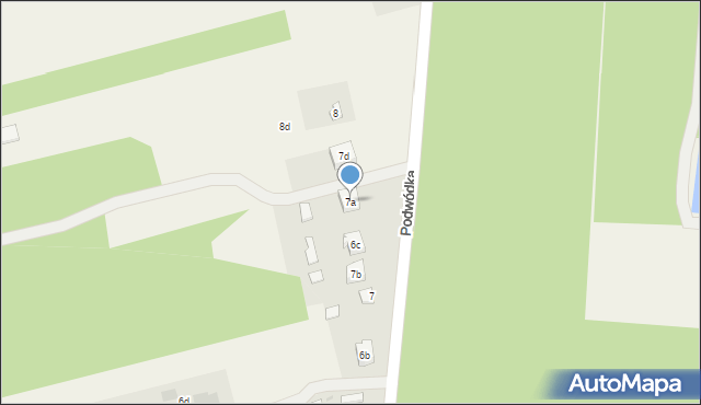 Podwódka, Podwódka, 7a, mapa Podwódka