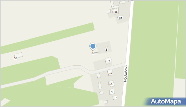Podwódka, Podwódka, 8d, mapa Podwódka