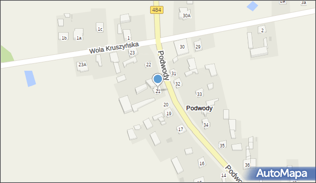 Podwody, Podwody, 21, mapa Podwody