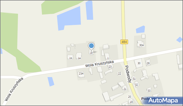 Podwody-Kolonia, Podwody-Kolonia, 1c, mapa Podwody-Kolonia