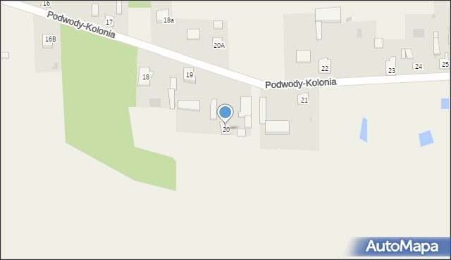 Podwody-Kolonia, Podwody-Kolonia, 20, mapa Podwody-Kolonia