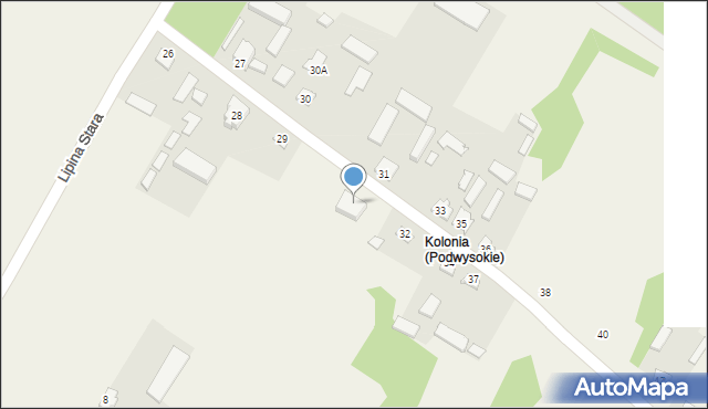 Podwysokie, Podwysokie, 29a, mapa Podwysokie