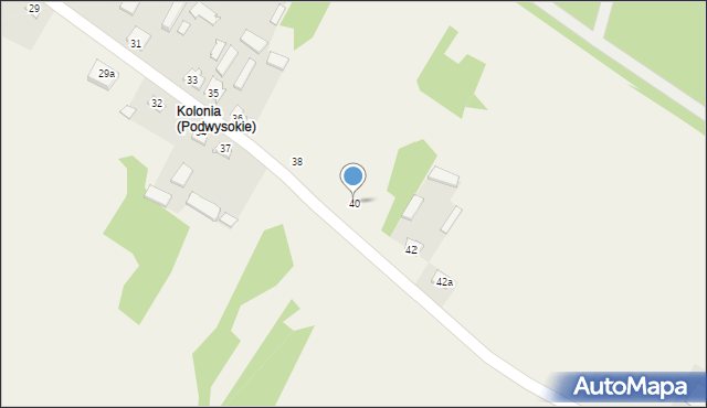 Podwysokie, Podwysokie, 40, mapa Podwysokie