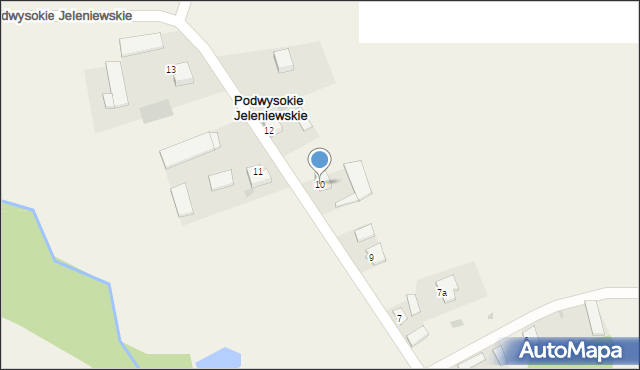 Podwysokie Jeleniewskie, Podwysokie Jeleniewskie, 10, mapa Podwysokie Jeleniewskie