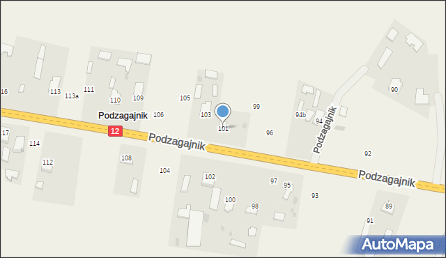 Podzagajnik, Podzagajnik, 101, mapa Podzagajnik