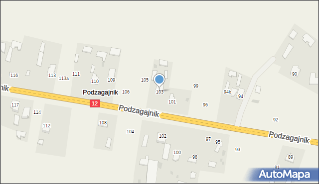 Podzagajnik, Podzagajnik, 103, mapa Podzagajnik