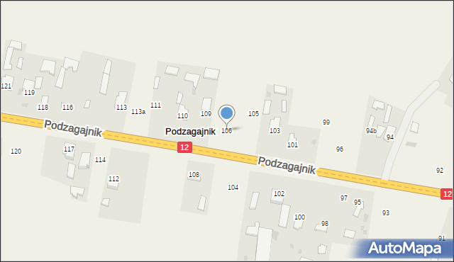 Podzagajnik, Podzagajnik, 106, mapa Podzagajnik