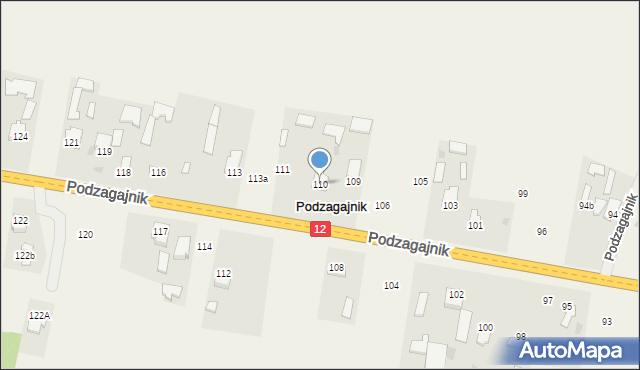 Podzagajnik, Podzagajnik, 110, mapa Podzagajnik