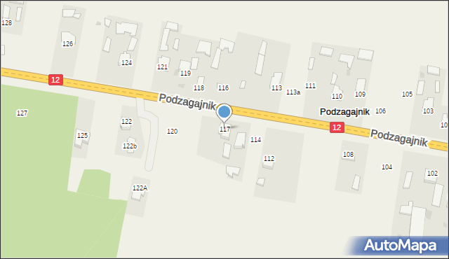 Podzagajnik, Podzagajnik, 117, mapa Podzagajnik