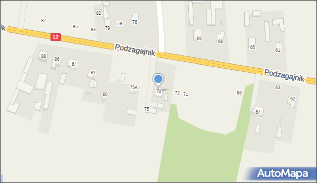 Podzagajnik, Podzagajnik, 74, mapa Podzagajnik