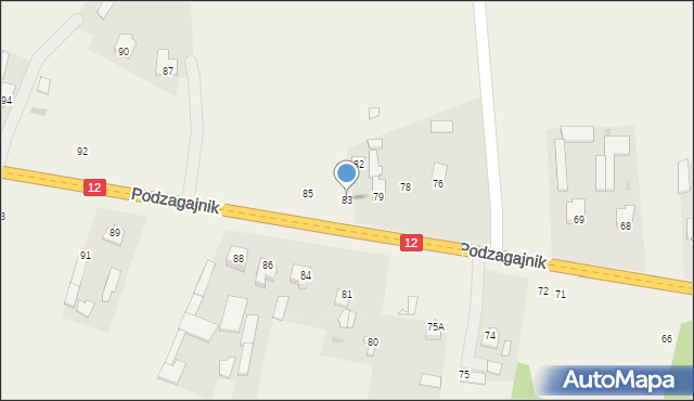 Podzagajnik, Podzagajnik, 83, mapa Podzagajnik