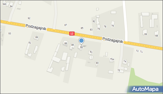 Podzagajnik, Podzagajnik, 84, mapa Podzagajnik