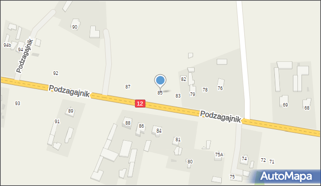Podzagajnik, Podzagajnik, 85, mapa Podzagajnik