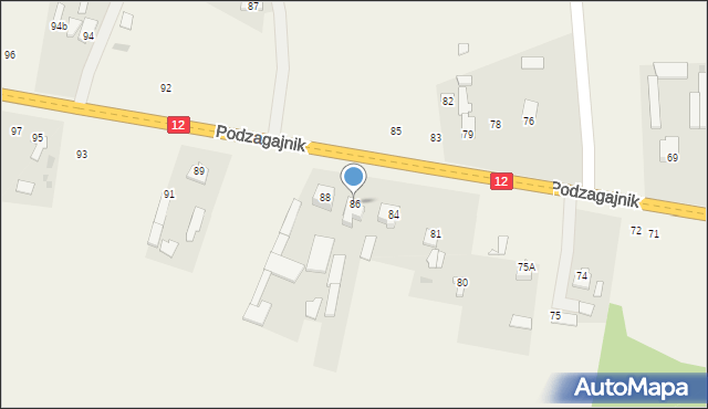 Podzagajnik, Podzagajnik, 86, mapa Podzagajnik