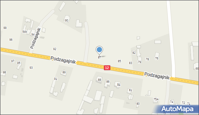 Podzagajnik, Podzagajnik, 87, mapa Podzagajnik