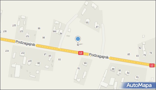 Podzagajnik, Podzagajnik, 92, mapa Podzagajnik