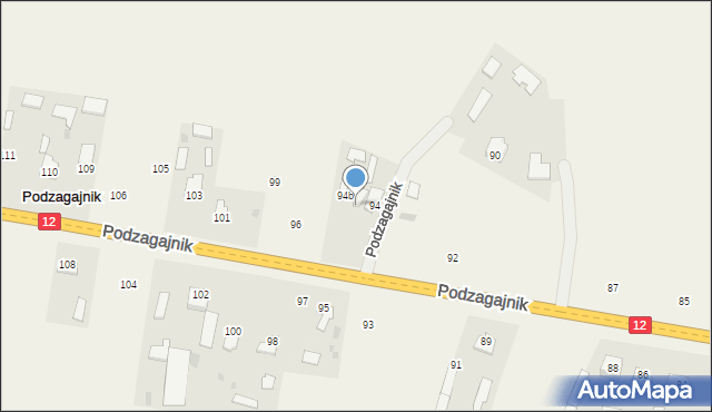 Podzagajnik, Podzagajnik, 94A, mapa Podzagajnik