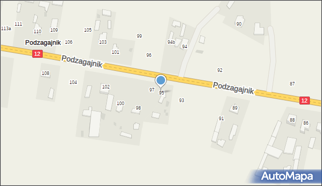 Podzagajnik, Podzagajnik, 95, mapa Podzagajnik