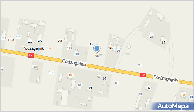 Podzagajnik, Podzagajnik, 96, mapa Podzagajnik