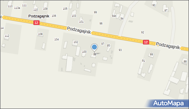 Podzagajnik, Podzagajnik, 98, mapa Podzagajnik