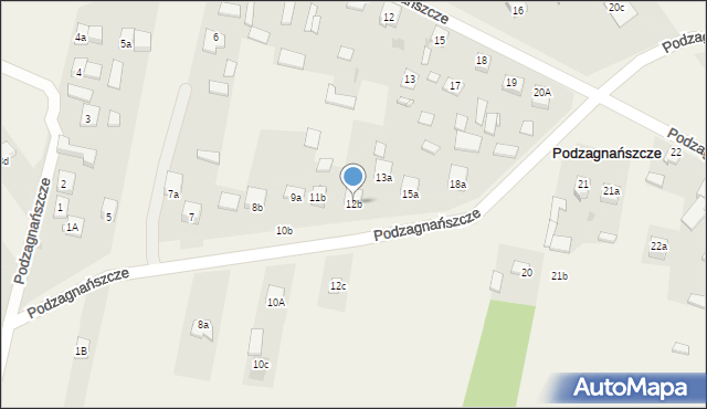 Podzagnańszcze, Podzagnańszcze, 12b, mapa Podzagnańszcze