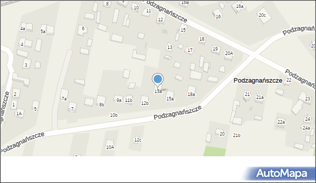 Podzagnańszcze, Podzagnańszcze, 13a, mapa Podzagnańszcze