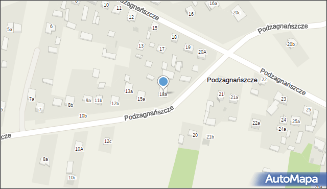 Podzagnańszcze, Podzagnańszcze, 18a, mapa Podzagnańszcze