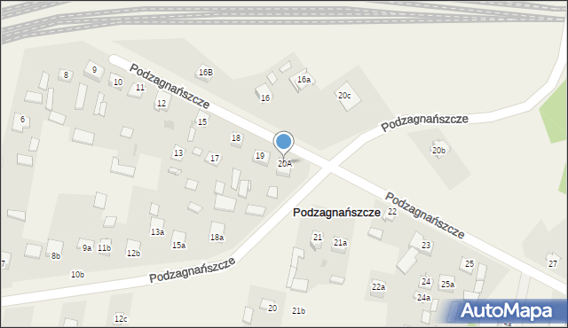 Podzagnańszcze, Podzagnańszcze, 20A, mapa Podzagnańszcze